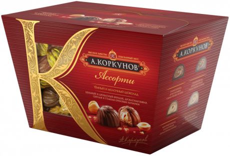 Коркунов Ассорти конфеты темный и молочный шоколад, 137 г