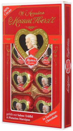 Reber Mozart Herz‘l шоколадные конфеты, 80 г