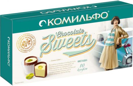 Комильфо шоколадные конфеты фисташка, 116 г