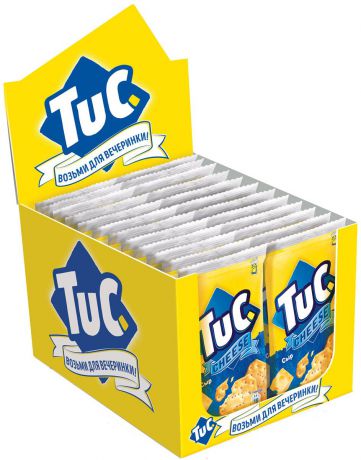 Tuc Крекер со вкусом сыра, 24 упаковки по 21 г
