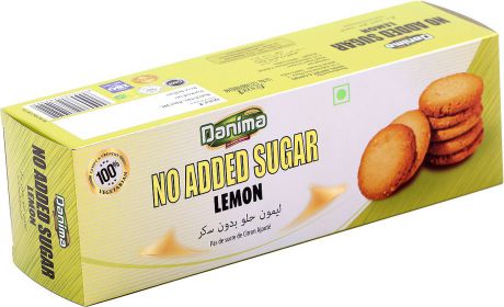 Индийское печенье без сахара с лимоном Danima, 150 г