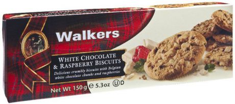 Печенье Белый шоколад и малина Walkers, 150 г