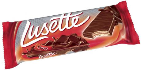 Lusette вафли с какао-шоколадной начинкой в молочно-какао глазури, 28 шт по 30 г