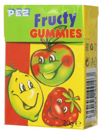 PEZ Fructy Gummies мармелад жевательный, 20 г