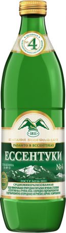 Ессентуки №4 вода минеральная природная лечебно-столовая газированная, 0,54 л