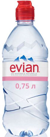 Evian вода минеральная природная столовая негазированная, 0,75 л