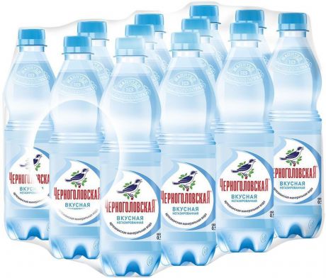 "Черноголовская" вкусная артезианская минеральная вода негазированная 12 шт по 0,5 л