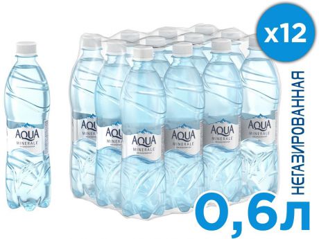 Aqua Minerale вода питьевая негазированная, 12 штук по 0,6 л