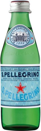 San Pellegrino вода минеральная газированная гидрокарбонатно-сульфатная магниево-кальцевая, 0,25 л