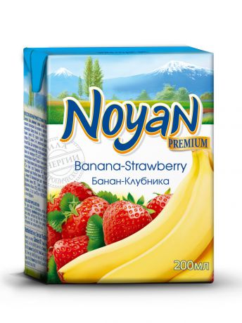 Нектар клубнично-банановый Noyan Premium, 200 мл