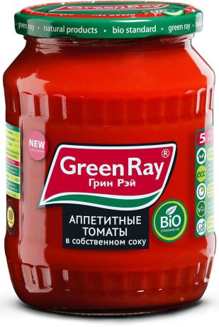 Green Ray томаты в собственном соку, 720 мл