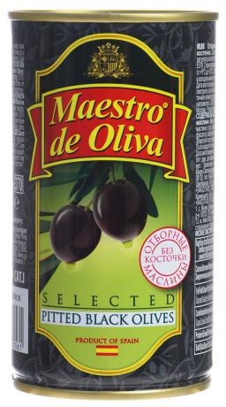 Maestro de Oliva маслины супергигант без косточек, 425 г