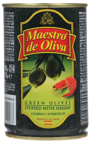 Maestro de Oliva оливки с креветками, 300 г