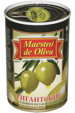 Maestro de Oliva оливки гигантские без косточки, 420 г