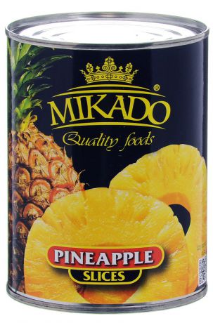 Mikado ананас кольцами в сиропе, 580 мл