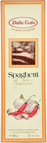 Dalla Costa Спагетти с чесноком и острым перцем, 500 г