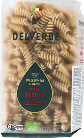 Delverde № 146 паста Фузилли Биолоджика с отрубями, 500 г
