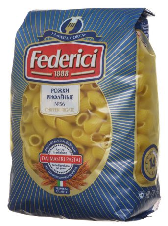 Federici Chifferi Rigate рожки рифленые макаронные изделия, 500 г