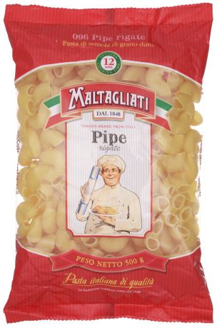 Maltagliati Pipe Rigate Улитка макароны, 500 г
