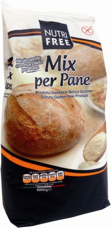 NutriFree Mix per pane Мучная смесь для выпечки хлеба, 1 кг