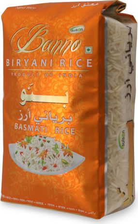 Banno Biryani басмати рис обработанный паром, 500 г