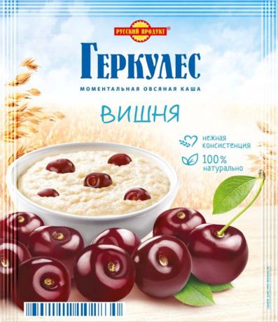Русский продукт Геркулес овсяная каша с вишней, 30 шт по 35 г