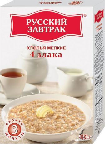 Русский Завтрак хлопья 4 злака мелкие, 400 г