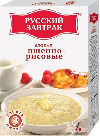 Русский Завтрак хлопья пшенно-рисовые, 400 г