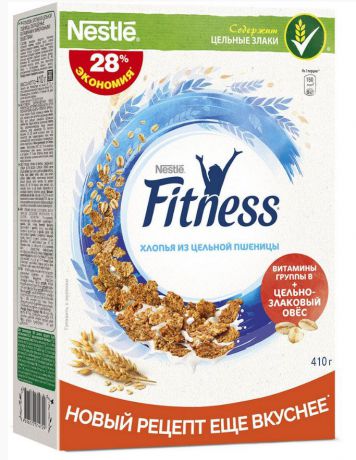 Nestle Fitness "Хлопья из цельной пшеницы" готовый завтрак, 410 г