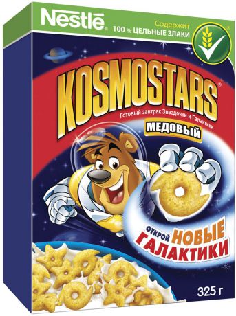 Nestle Kosmostars "Медовые звездочки и галактики" готовый завтрак, 325 г