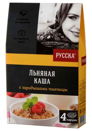 Русска каша льняная с зародышами пшеницы, 200 г