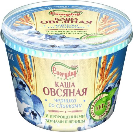 Everyday Каша овсяная черника со сливками, 43 г