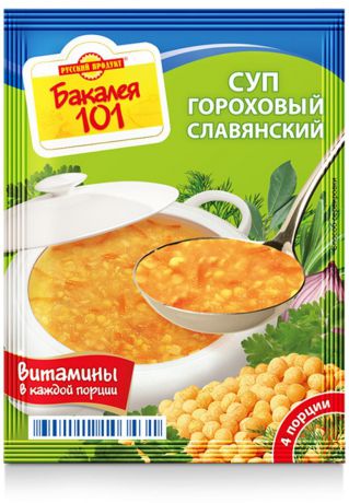 Русский продукт Суп славянский гороховый, 25 шт по 65 г