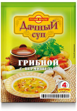 Русский продукт Суп грибной с вермишелью, 25 шт 60 г