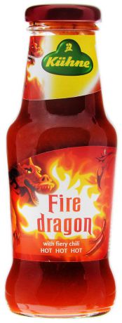 Kuhne Spicy Sauce Fire Dragon соус томатный с острым перцем чили, 278 г