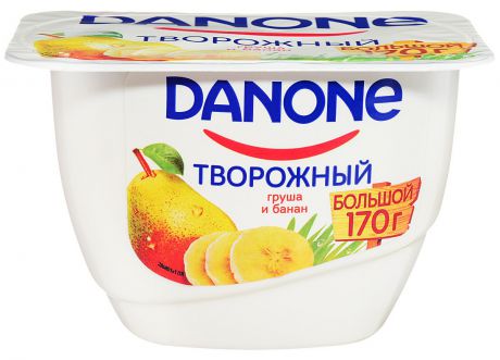 Danone Продукт творожный Груша банан 3,6%, 170 г