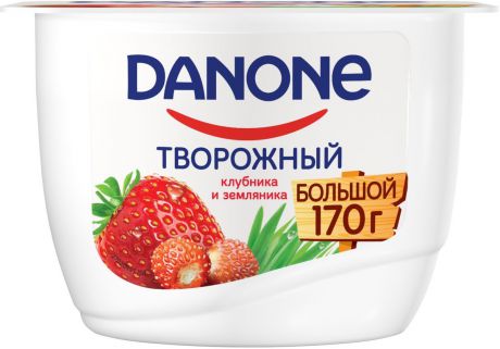 Danone Продукт творожный Клубника земляника 3,6%, 170 г