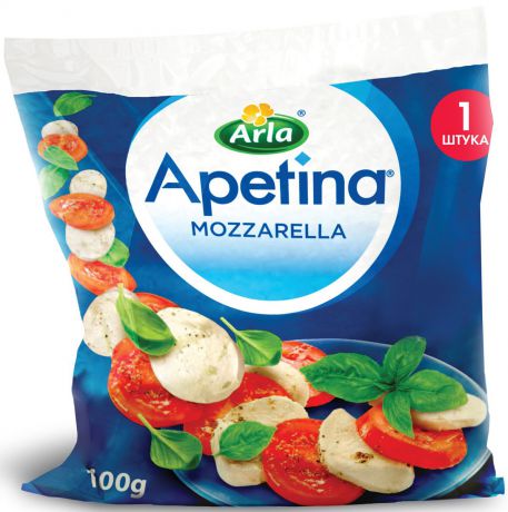 Arla Apetina Сыр Моцарелла, 45%, 100 г