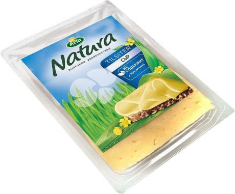 Сыр Тильзитер 45% нарезка Arla Natura, 100 г