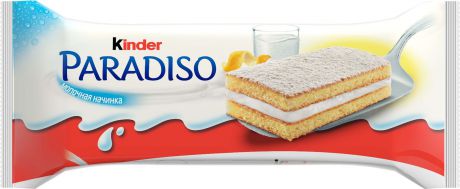 Пирожное бисквитное Kinder Paradiso с молочной начинкой и вкусом лимона, 29г