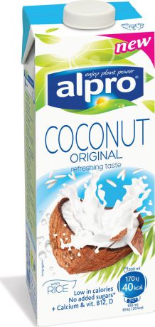 Alpro Кокосовый напиток с Рисом, обогащенный кальцием и витаминами, 1 л
