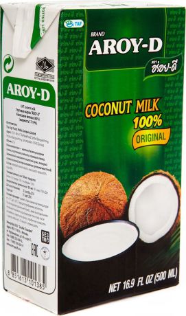Aroy-d Кокосовое молоко 60% жирность 17-19%, 500 мл