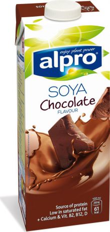 Alpro Соевый напиток со вкусом Шоколада обогащенный кальцием и витаминами, 1 л
