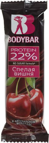 Bodybar Батончик протеиновый 22% со вкусом "Спелая вишня" в горьком шоколаде, 50 г