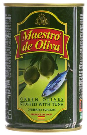 Maestro de Oliva оливки с тунцом, 300 г