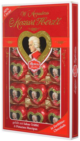 Reber Mozart Herz‘l шоколадные конфеты, 150 г