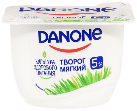 Danone Творог мягкий Натуральный 5%, 170 г
