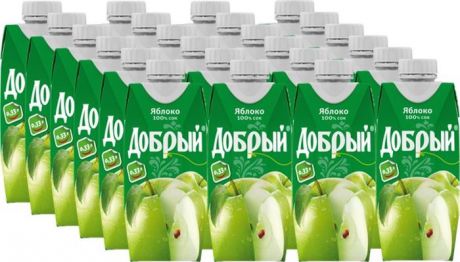 Сок Добрый Яблочный, 24 шт по 0,33 л