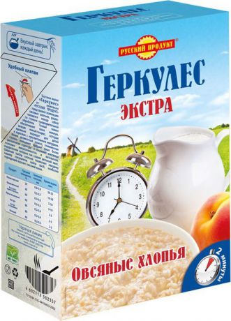 Русский продукт геркулес экстра быстрого приготовления, 350 г