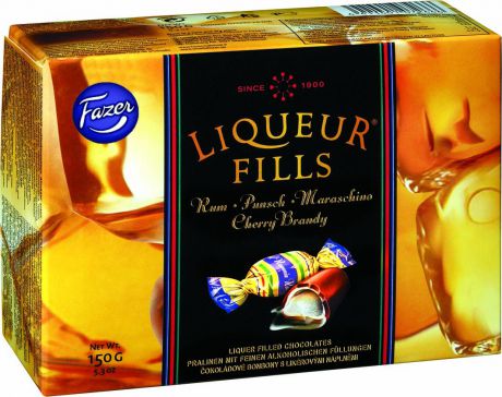 Fazer Liqueur Fills Конфеты шоколадные с ликером, 150 г